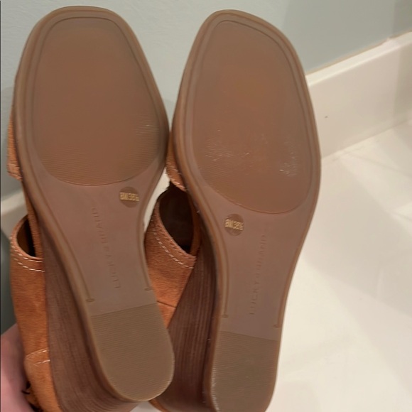Lucky Brand Women's Tan Wedge Sandals - Picture 5 of 5
